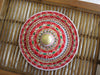 IndicHues Marble Handicraft Hand Painted Round Tray with one Dry Fruit Box / Mouth Freshner Box - IndicHues