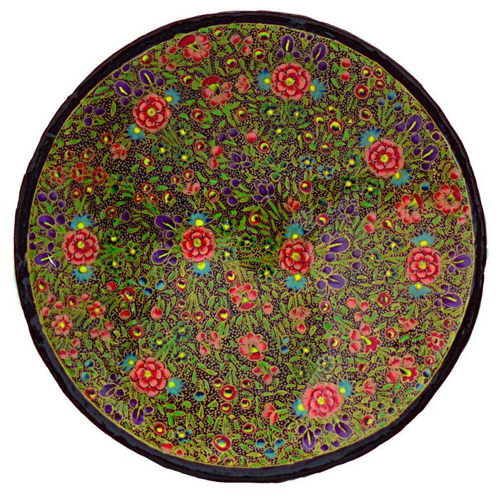 IndicHues Wall Decorative Handpainted Paper Mache Wall Plate from Kashmir - IndicHues