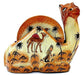 IndicHues Floral Handpainted Paper Mache Coaster set in Camel shape - IndicHues