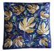 IndicHues Hand Embroidered Kashmiri Crewel 16x16 Cushion Cover in Yellow Chinar motif with Dark Blue Base - IndicHues