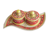 IndicHues Handmade Marble Handicraft Curvy Shaped Dry Fruit