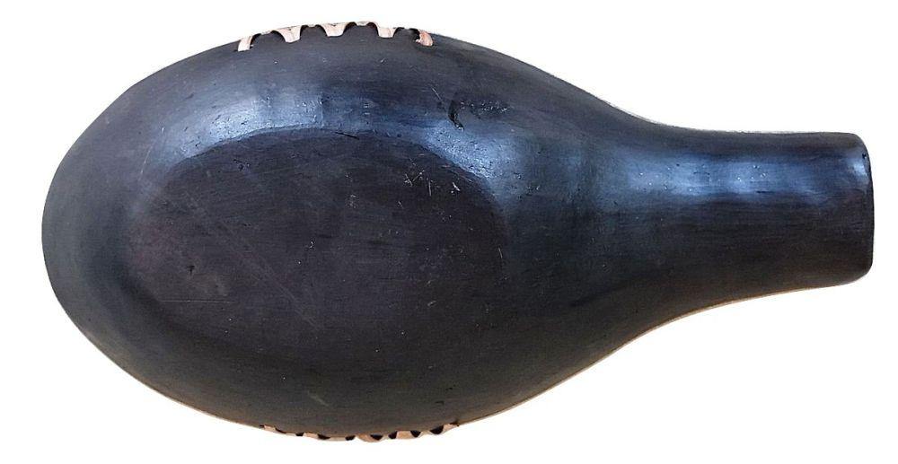 IndicHues  Handmade Small Longpi Black Pottery Platter from Manipur - IndicHues