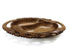 IndicHues Beautiful Wooden Handmade Oval Large Decorative Serving Bowl with Handle from Kashmir - IndicHues