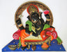 IndicHues Wrought Iron Ganesha Writing an Epic Wall Art - IndicHues