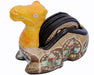 IndicHues Floral Handpainted Paper Mache Coaster set in Camel shape - IndicHues