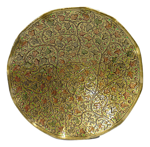 IndicHues Wall Decorative Handpainted Paper Mache Wall Plate from Kashmir - IndicHues